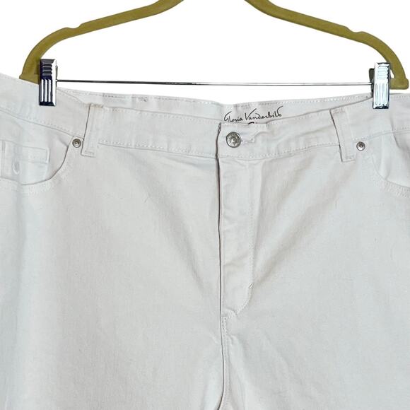 Gloria Vanderbilt Womens Amanda Jeans 24W White Cropped All Around Slimming - Picture 2 of 7